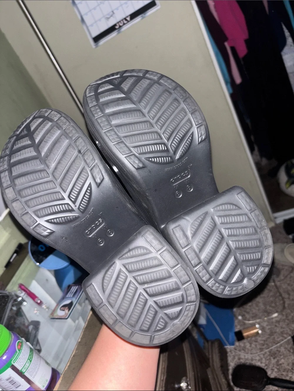 CROCS Elevated Platform Clog in Charcoal